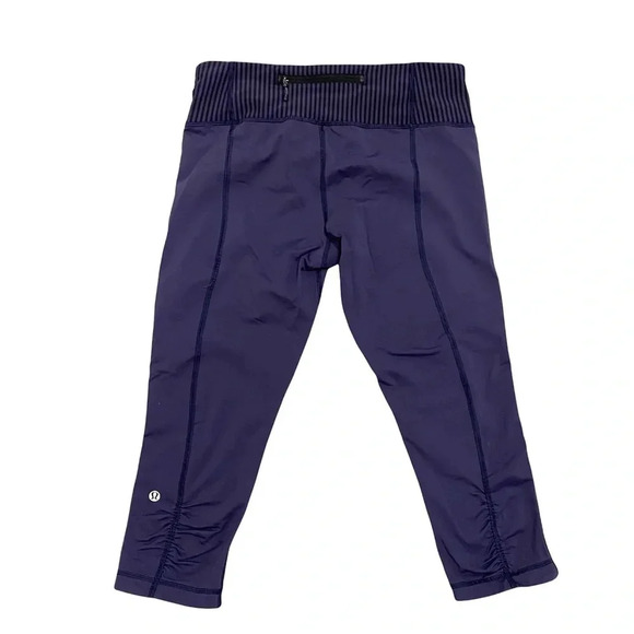 Lululemon Race With Grace Crop leggings in Cadet Blue/Purple Women’s Size 8 - Picture 3 of 6